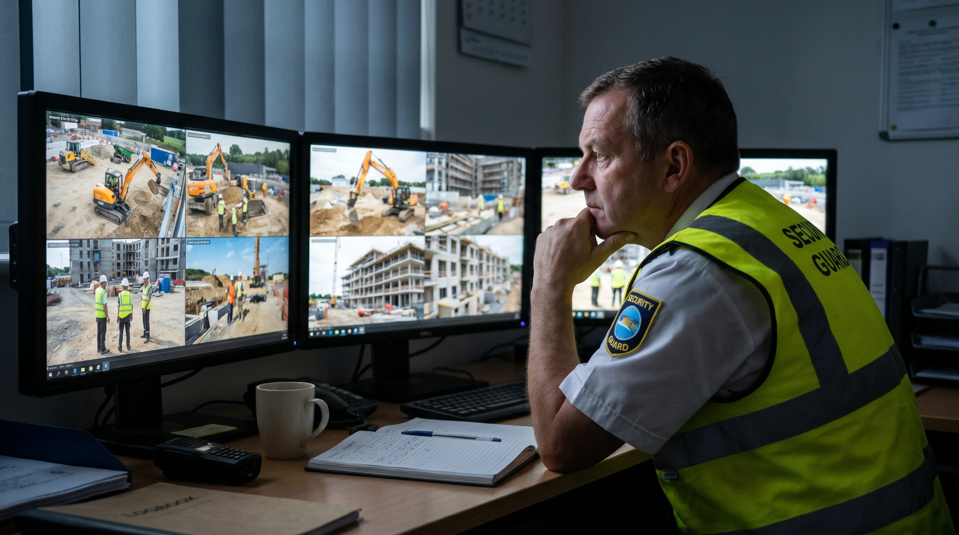 Secure Access Construction Security Surveilance Room